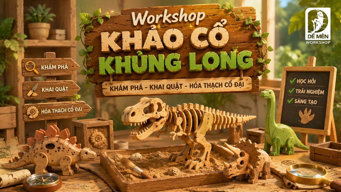Khảo Cổ Khủng Long - Mô Hình Gỗ (Version 3)